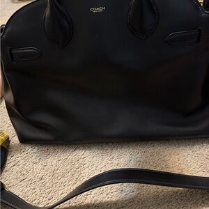 Coach Black Leather Shoulder Bag